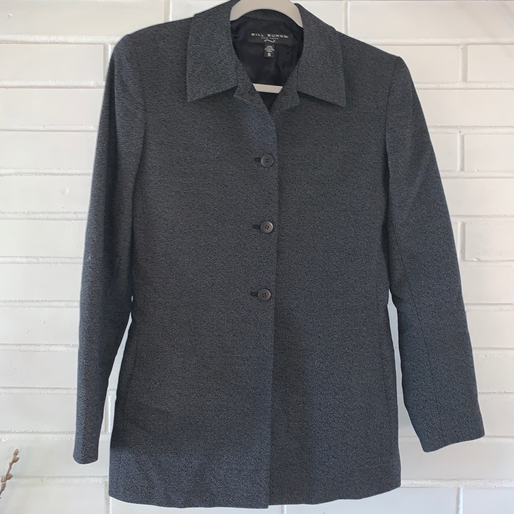 Bill Burns New York Gray Suit Jacket Size 6